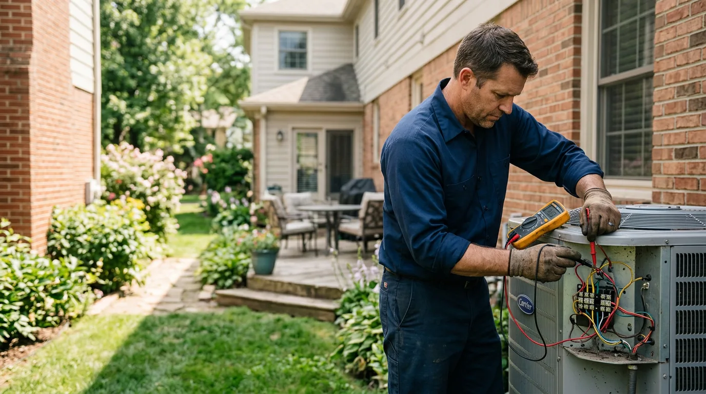HVAC technician working near Hillview, IL